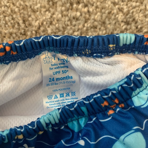 Iplay upf 50+ whale reusable swim diaper 24mos - Picture 2 of 3